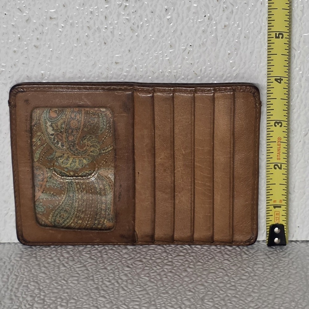 HOBO Rich Brown Euro Slide Wallet Card Stacker ID Case Leather Zip - Picture 12 of 12